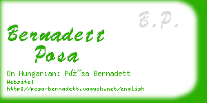 bernadett posa business card